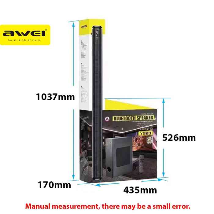 Awei Y520 Bluetooth Soundbar With Subwoofer For Your Digital Home Theatre Sound Systems speaker